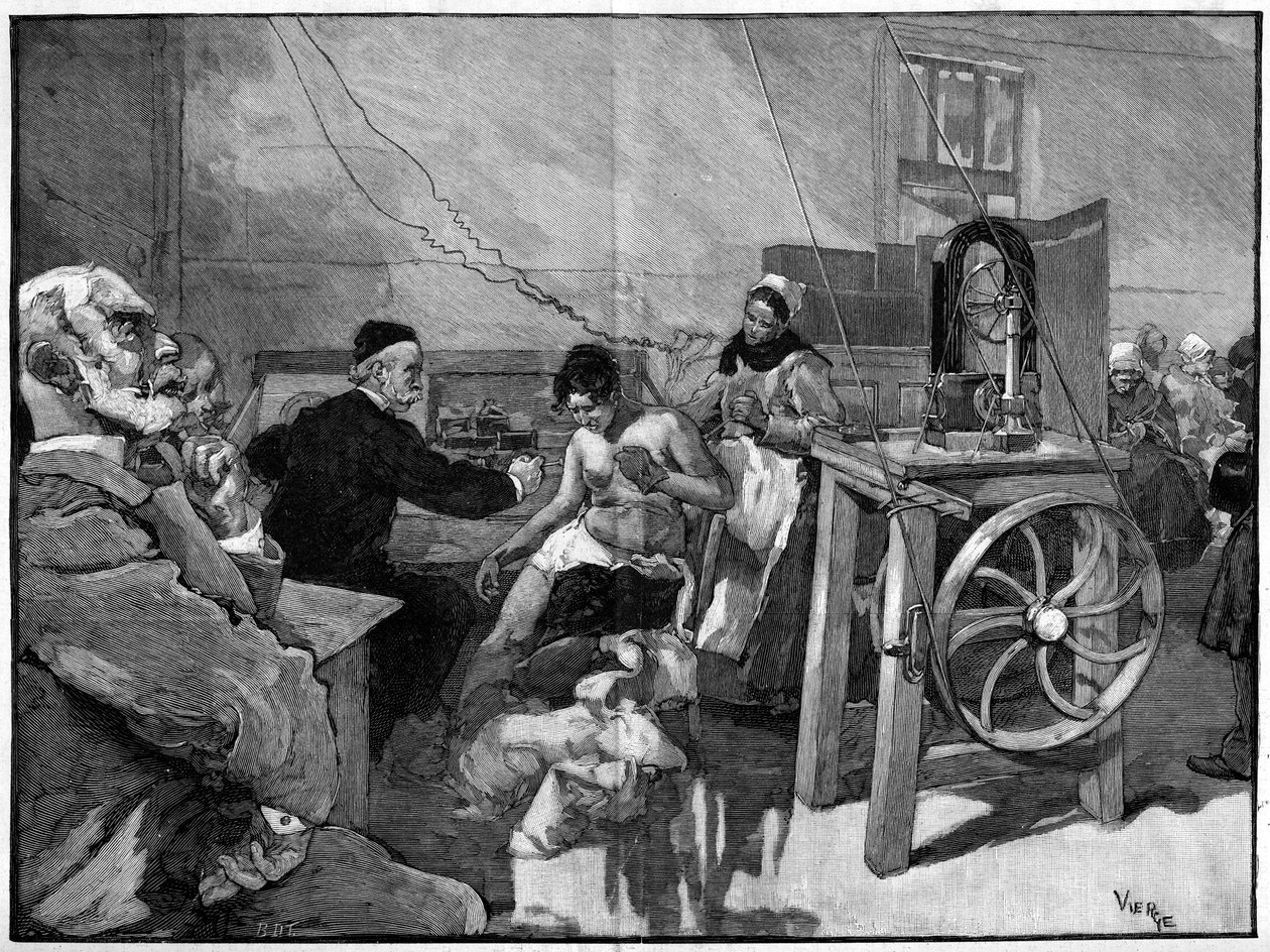 Salpetriere的电疗：由Vigouroux博士于1887年诊断 作者 丹尼尔·乌拉比埃塔·维奇（Daniel Urrabieta Vierge）