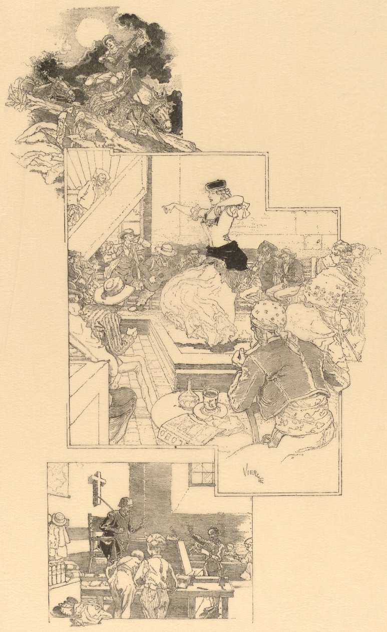 在唐吉诃德的足迹中，1896年之前。 作者 丹尼尔·乌拉比埃塔·维奇（Daniel Urrabieta Vierge）
