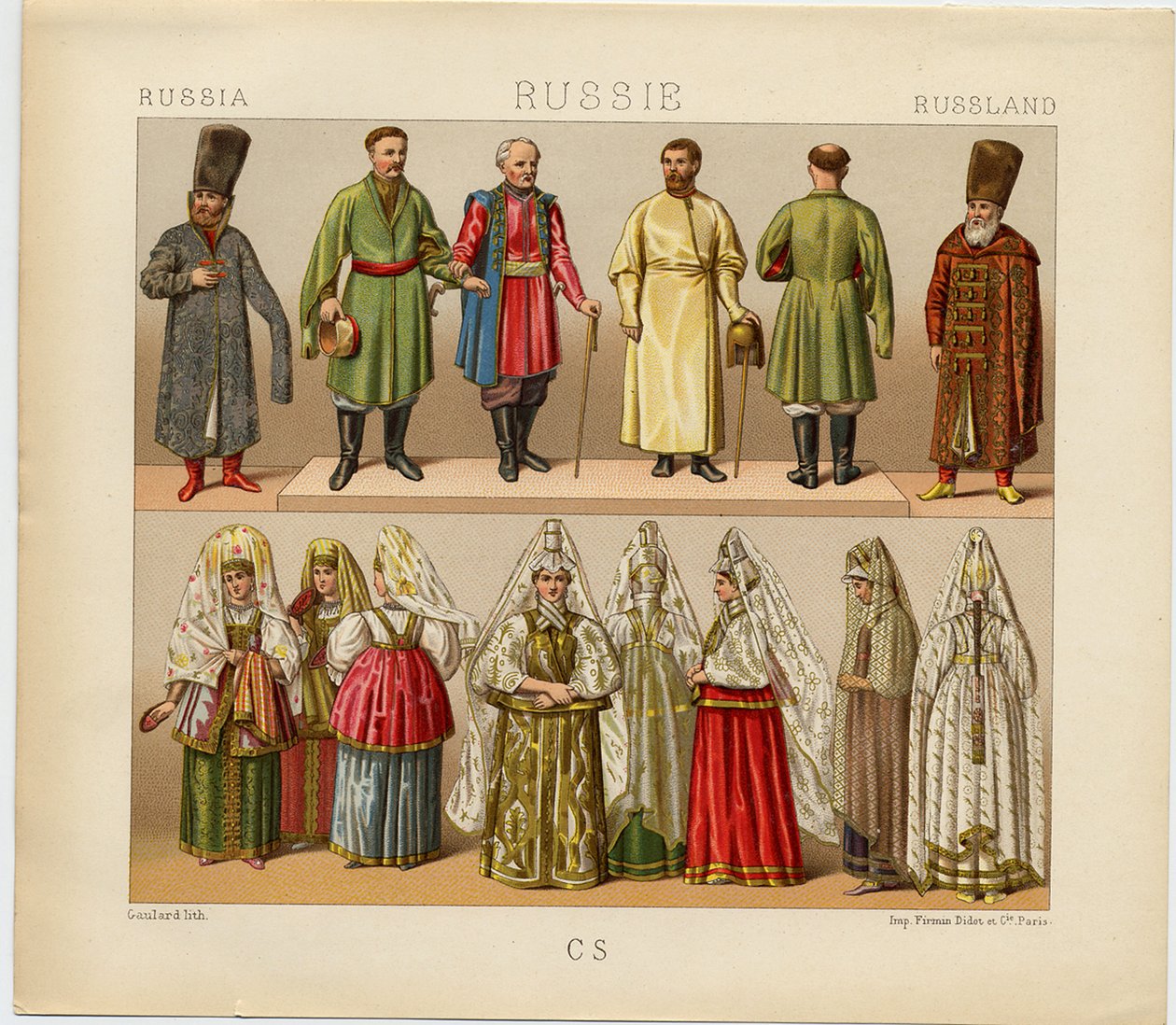 俄罗斯服饰，1880年 作者 丹尼尔·乌拉比埃塔·维奇（Daniel Urrabieta Vierge）