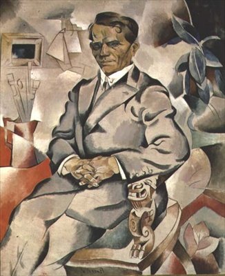 伊万-费多罗维奇-科列斯尼科夫（1887-1929）的肖像（布面油画）。 作者 丹尼尔·弗拉基米尔·巴拉诺夫·罗辛