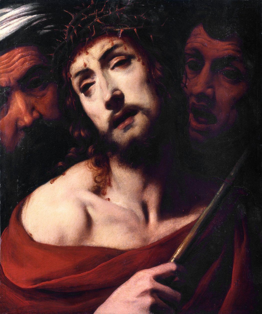 基督的嘲笑 受苦的基督脸上有刺。 Daniele Crespi (1598-1630) 绘画，十七世纪意大利布斯托阿西齐奥圣乔凡尼大教堂 作者 丹尼尔·克雷斯皮
