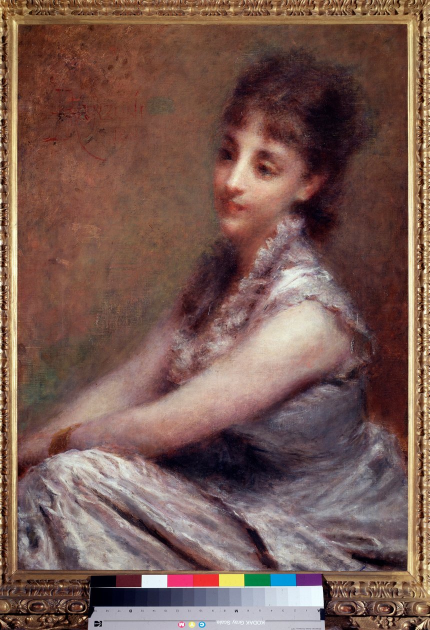 Arriabene 伯爵夫人肖像（意大利女伯爵 Arrivabene 肖像） Daniele Ranzoni（1843-1889 年）的绘画作品 1880 年 Dim 61x87 厘米 米兰，现代艺术画廊 作者 丹妮尔兰佐尼