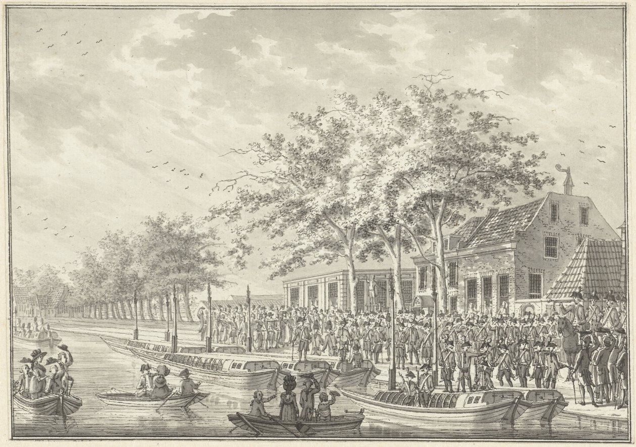 阿姆斯特丹人民启程前往乌得勒支，1787 年 作者 丹尼尔·科霍夫