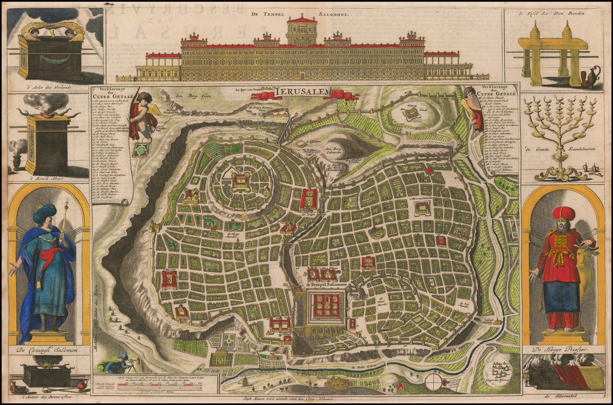 1690 年代丹尼尔-斯托本达尔绘制的耶路撒冷地图 作者 丹尼尔·斯托彭达尔