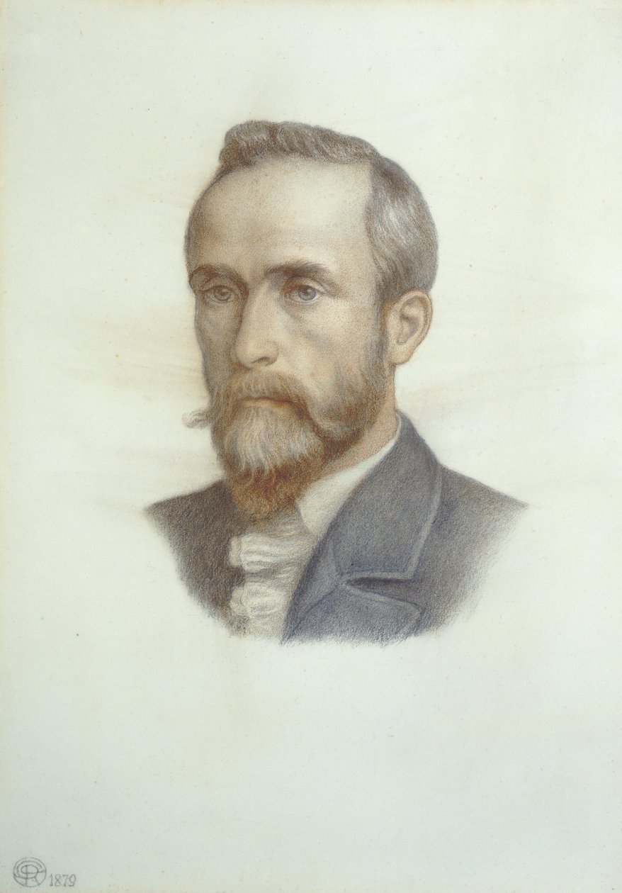 肖像Frederick Richard Leyland，1879年（彩色粉笔在纸上） 作者 但丁·加布里埃尔·查尔斯·罗塞蒂
