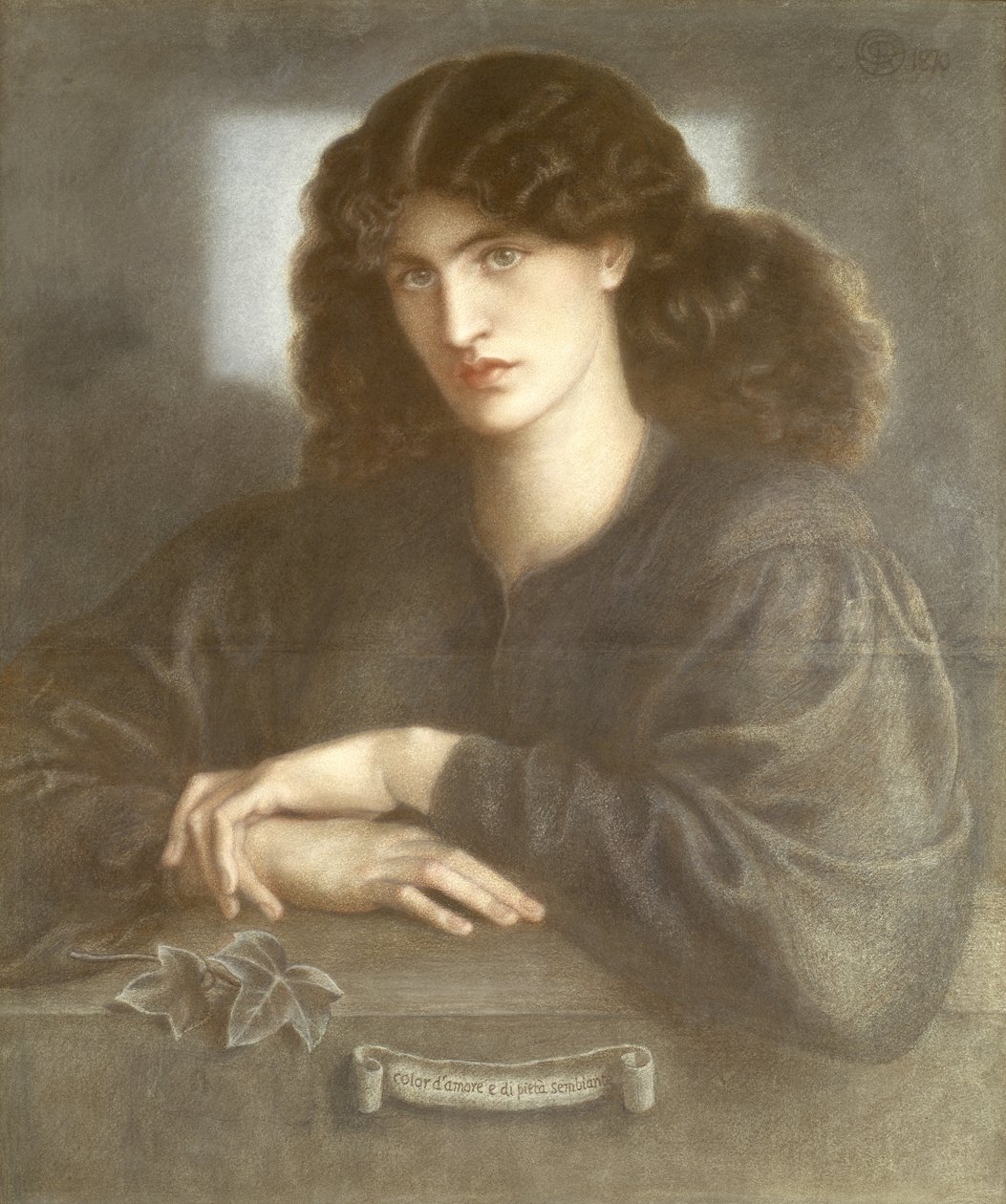 The Lady of Pity，或La Donna della Finestra，1870（粉彩） 作者 但丁·加布里埃尔·查尔斯·罗塞蒂