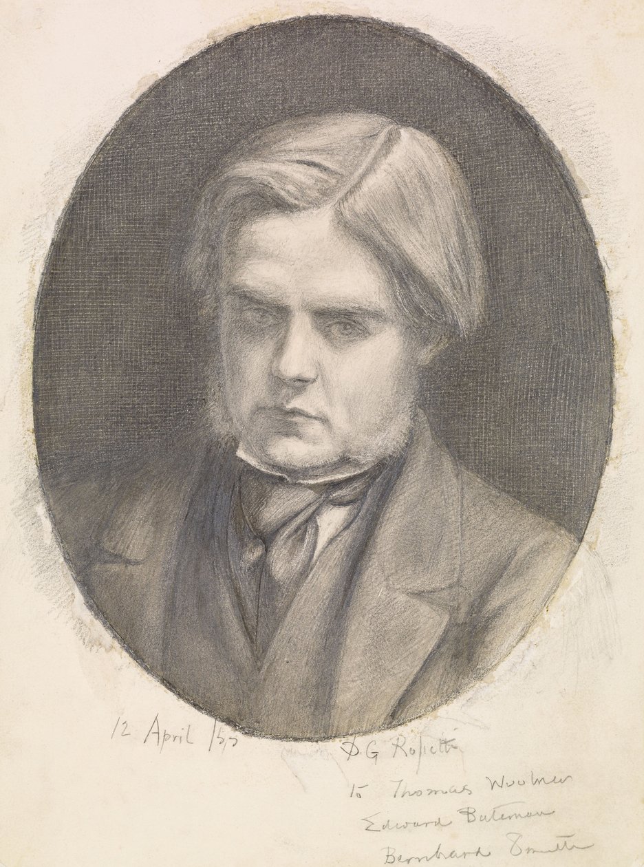 William Holman Hunt的肖像（1827-1910） 作者 但丁·加布里埃尔·查尔斯·罗塞蒂