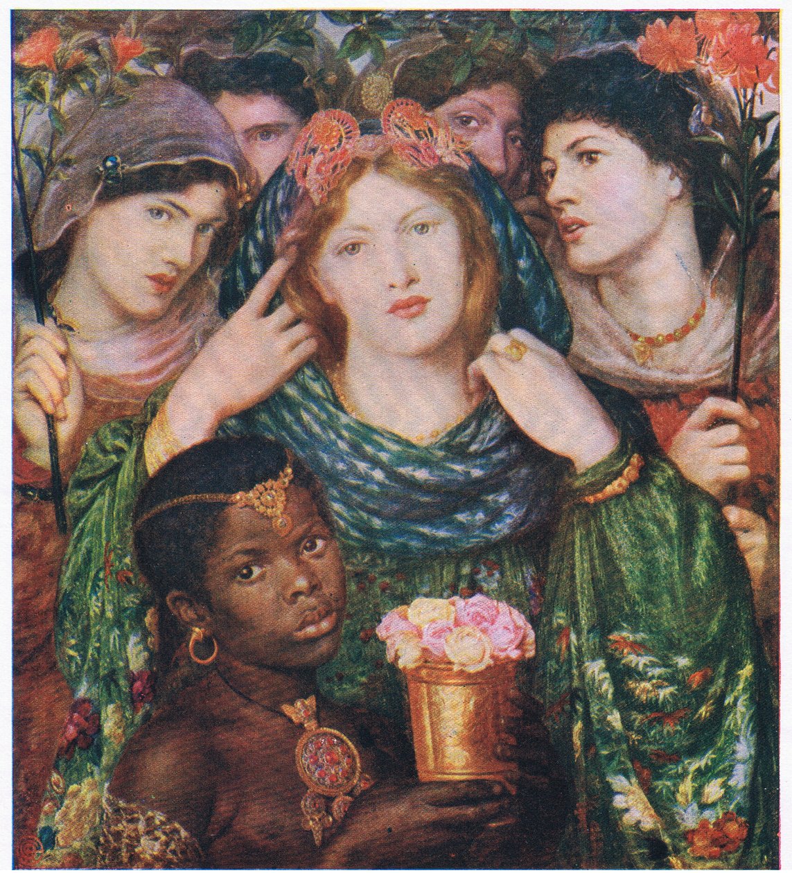 《心爱的人》，插图来自《我的杂志》（Arthur Mee），c.1920-30（彩色平版印刷） 作者 但丁·加布里埃尔（后）罗塞蒂