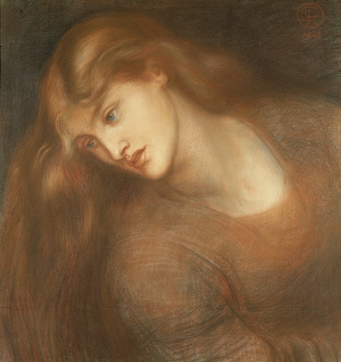 Aspecta Medusa，1867年（彩色粉笔在纸上） 作者 但丁·加布里埃尔·查尔斯·罗塞蒂