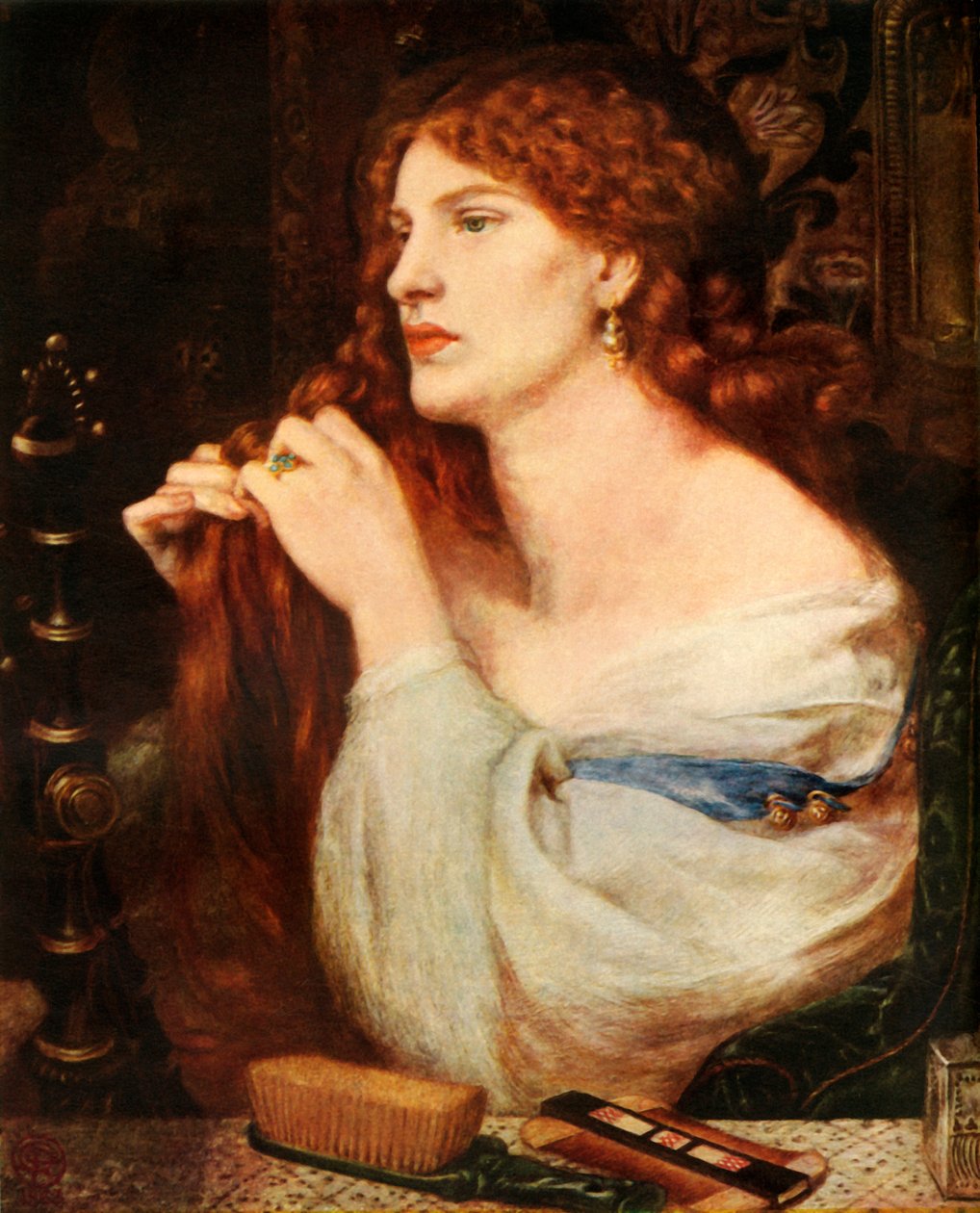 奥雷莉亚·法齐奥斯·情妇（Aurelia Fazios Mistress），1863-1873年，1948年。 作者 但丁·加布里埃尔·查尔斯·罗塞蒂