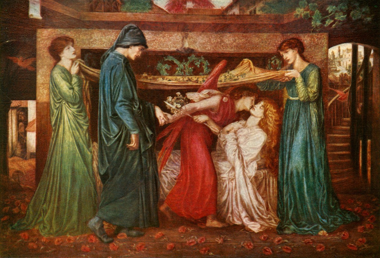 丹特斯·梦（Dantes Dream），1871年，c1912 作者 但丁·加布里埃尔·查尔斯·罗塞蒂