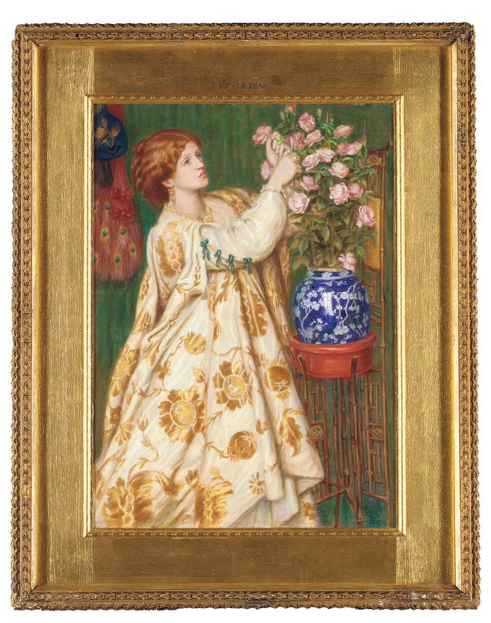 蒙娜·罗莎（Monna Rosa），1867年 作者 但丁·加布里埃尔·查尔斯·罗塞蒂