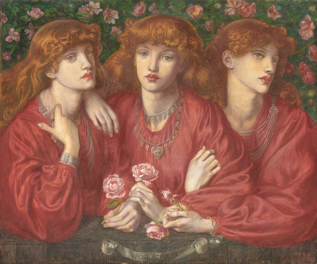 罗莎（Rosa Triplex）：五月莫里斯（May Morris）的三幅肖像，1874年 作者 但丁·加布里埃尔·查尔斯·罗塞蒂