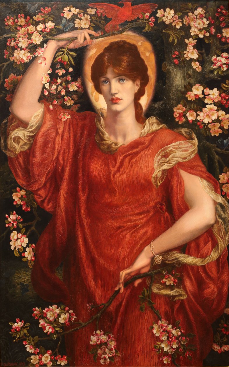 A Vision of Fiammetta - A Vision of Fiammetta，作者：Rossetti, Dante Gabriel (1828-1882)。 布面油画 作者 但丁·加布里埃尔·查尔斯·罗塞蒂