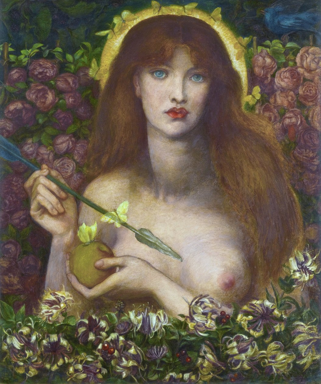 Venus Verticordia（心的改变者维纳斯）——但丁·加布里埃尔·罗塞蒂（1828-1882）的作品 作者 但丁·加布里埃尔·查尔斯·罗塞蒂