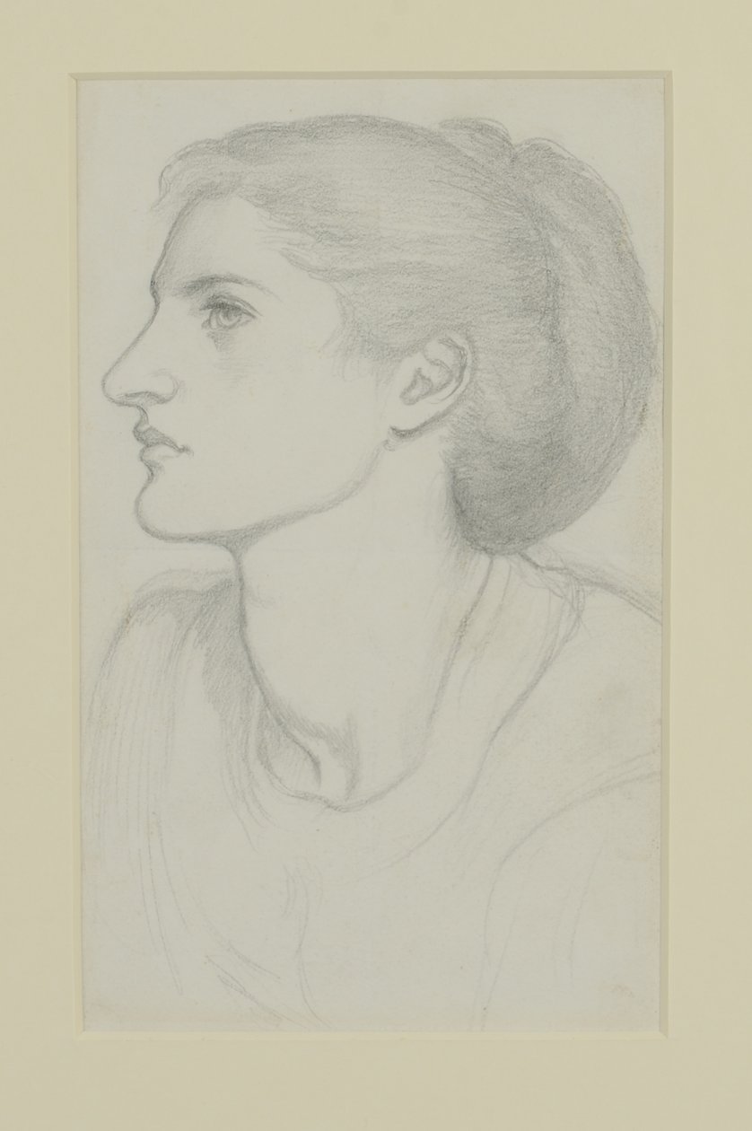 女人头，1865-70 作者 但丁·加布里埃尔·查尔斯·罗塞蒂