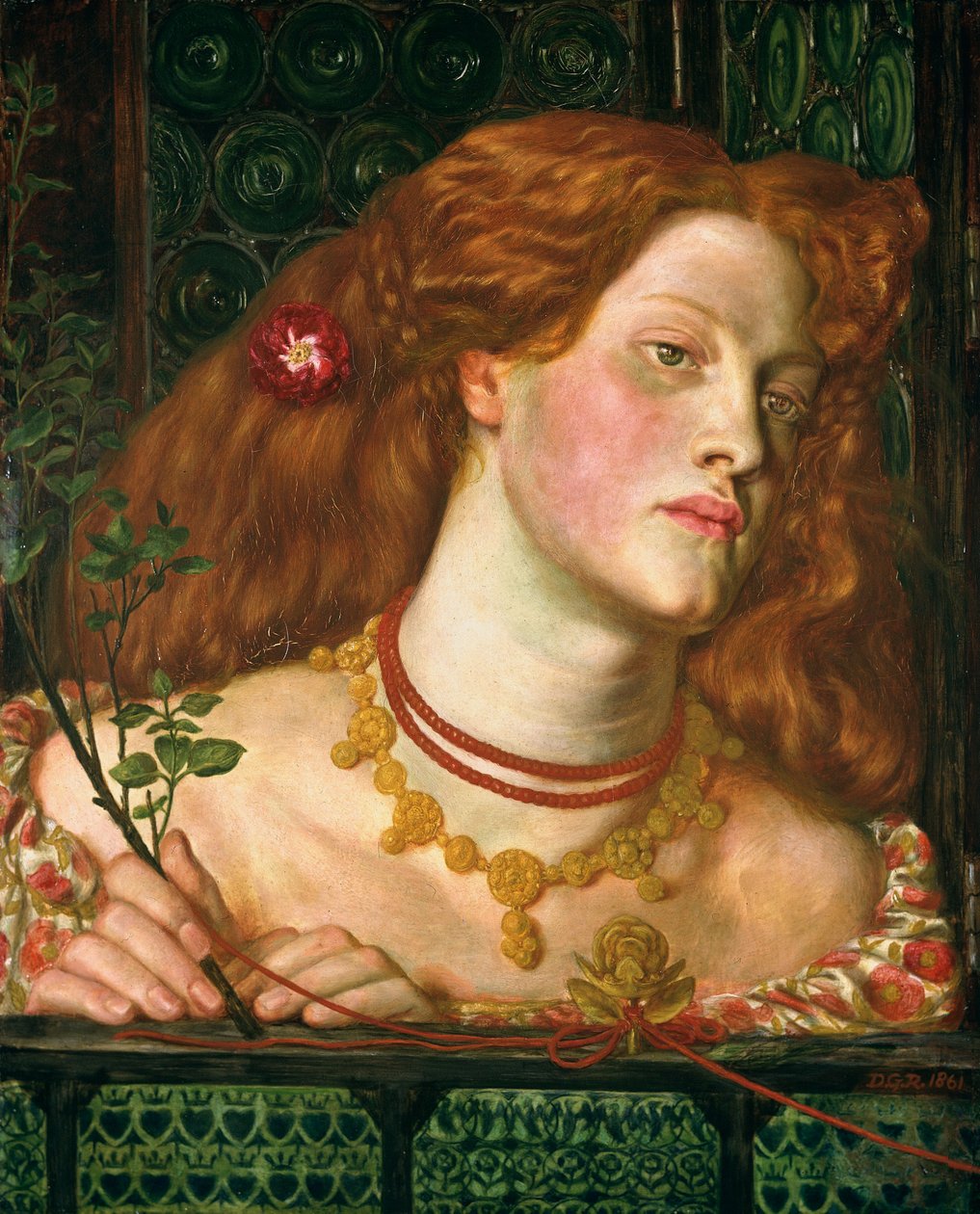 美丽的Rosamund》，1861年 作者 但丁·加布里埃尔·罗塞蒂