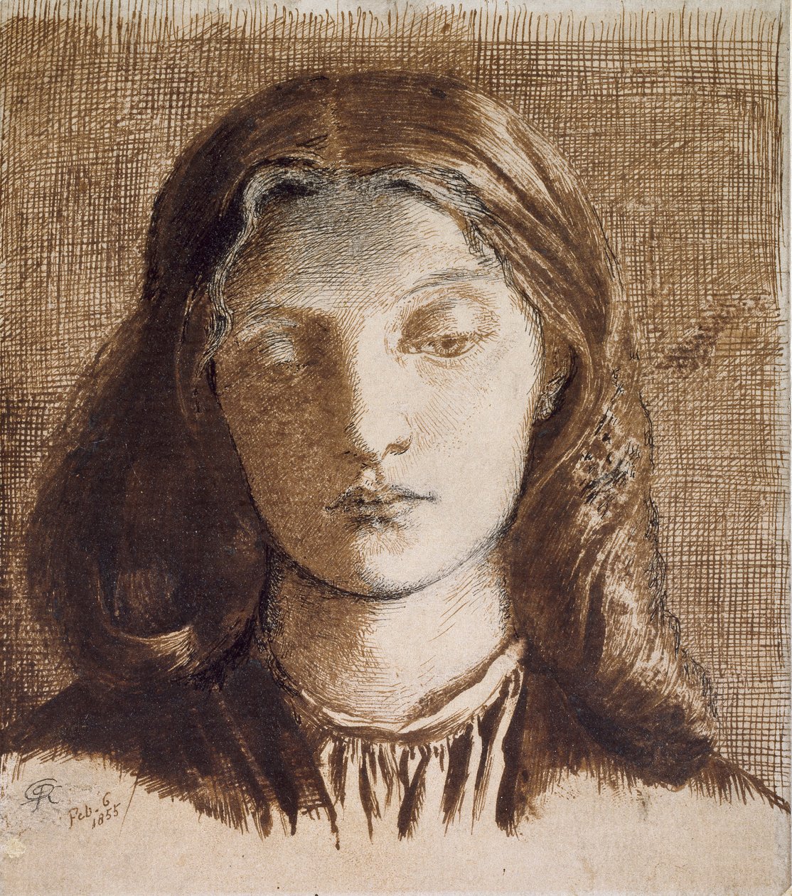 Elizabeth Siddal, 1855年 作者 但丁·加布里埃尔·罗塞蒂