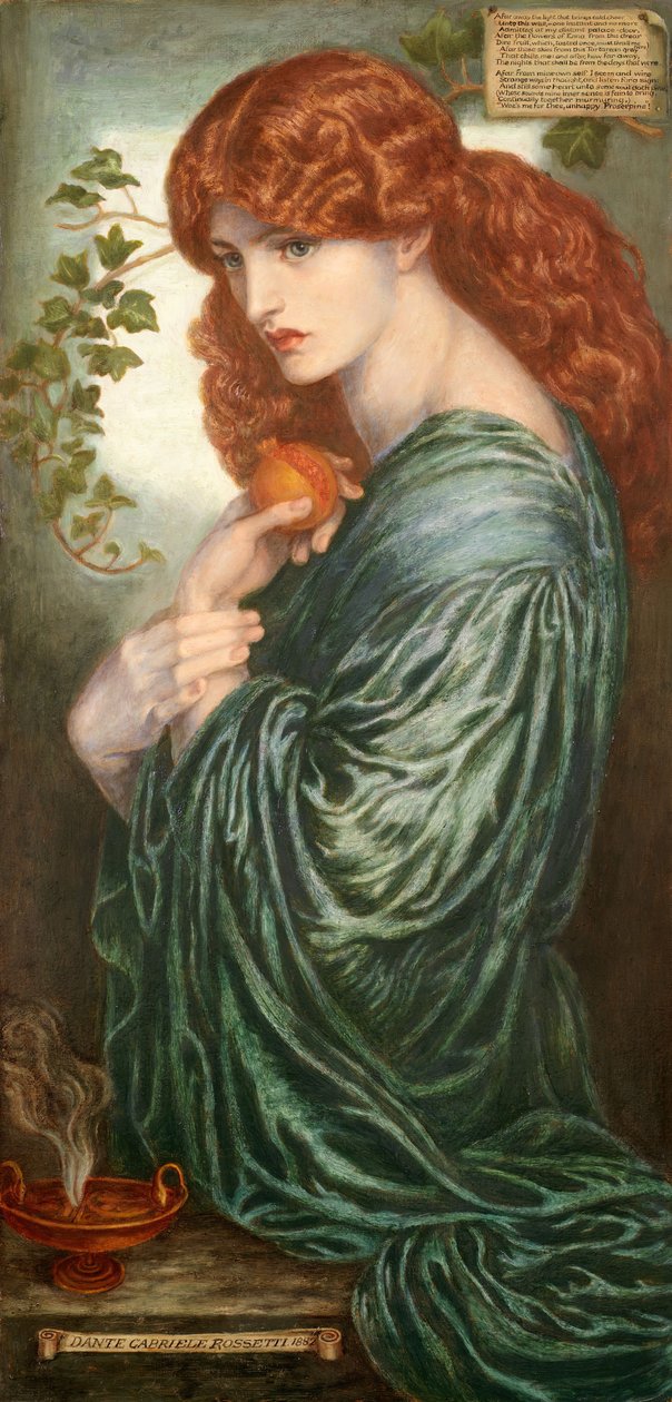 Proserpine，1882年。 作者 但丁·加布里埃尔·罗塞蒂