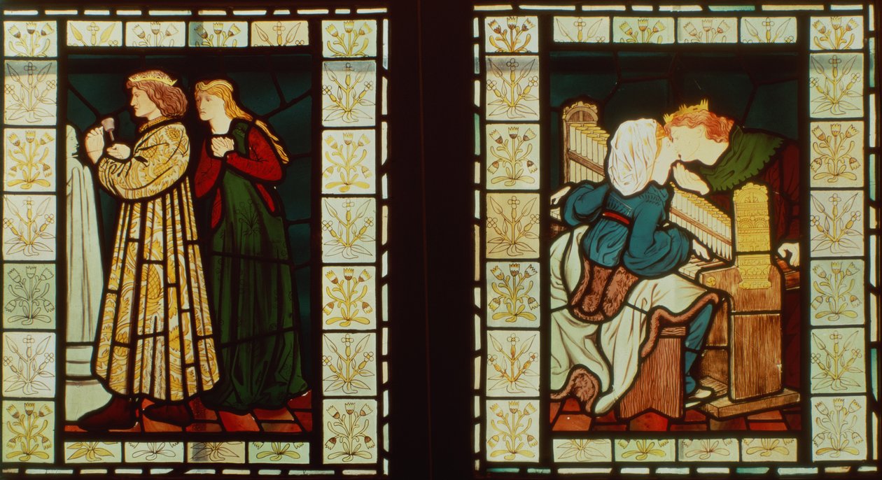 安茹国王Rene的蜜月，由Burne-Jones和Dante G. Rossetti，1862年 作者 但丁·加布里埃尔和伯恩·琼斯，爱德华·罗塞蒂