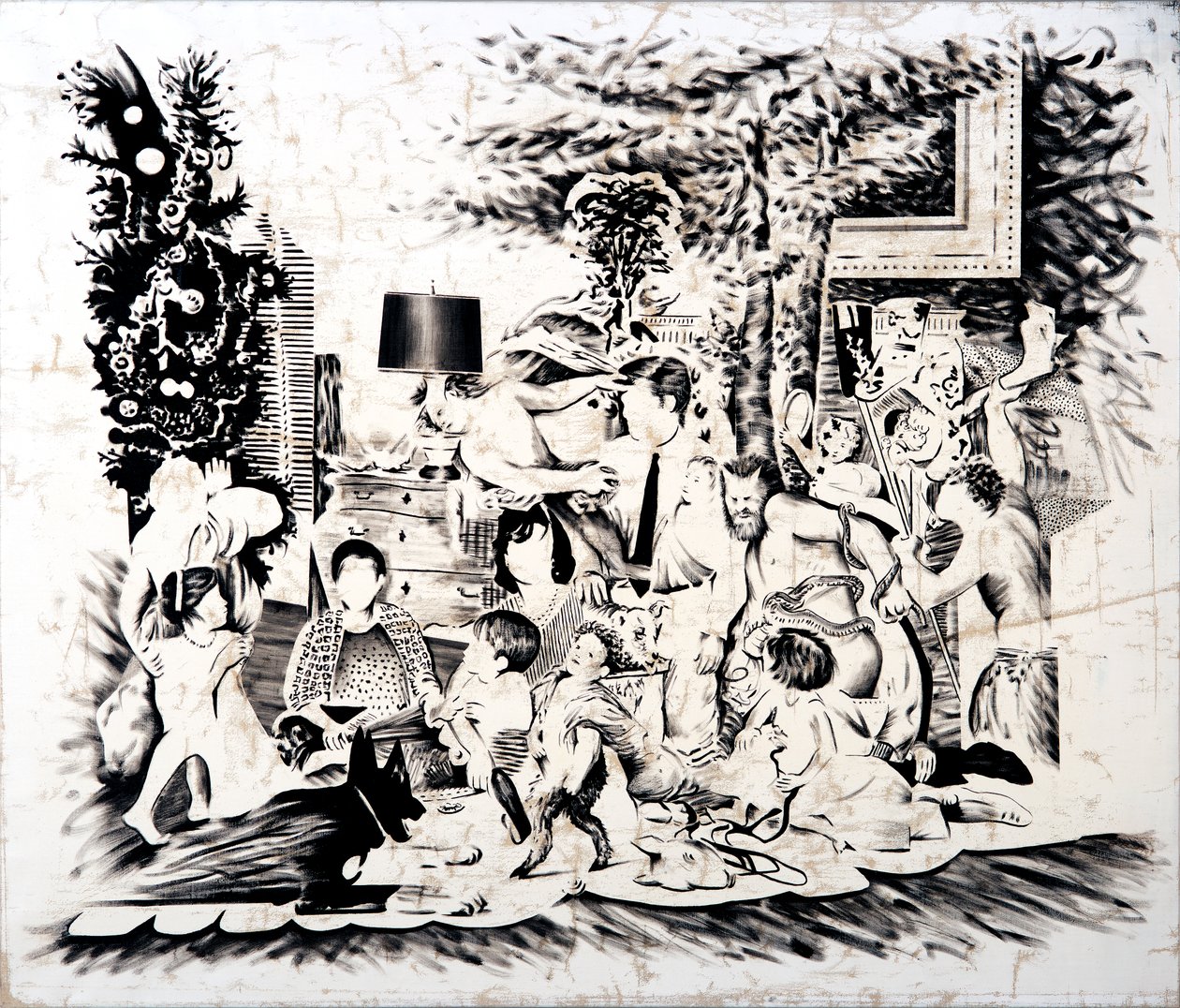肯尼迪家族的圣诞节》，2016 年（布面油画） 作者 达伦·科菲尔德