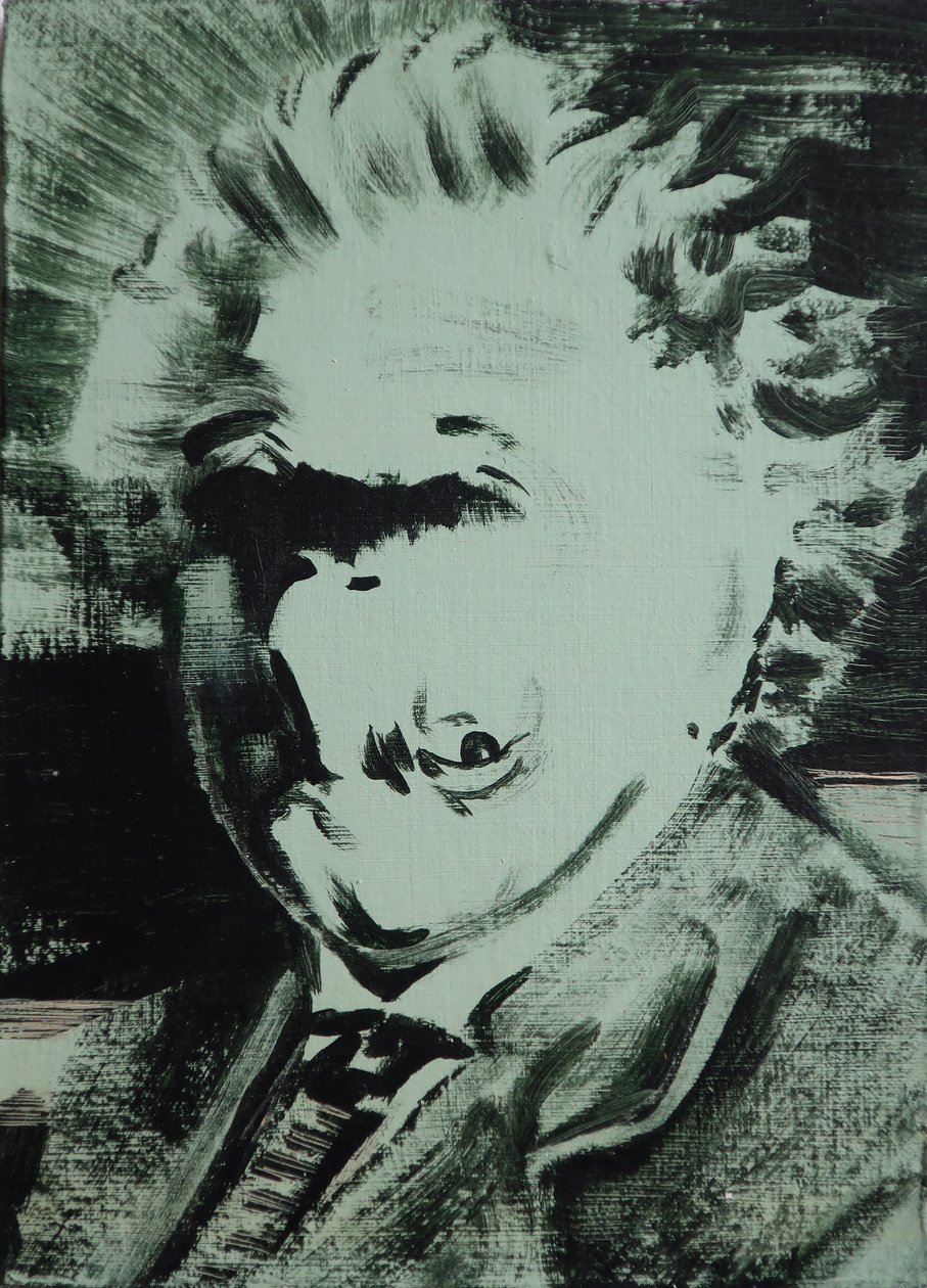 爱因斯坦》，2013 年（丙烯酸画板） 作者 达伦·科菲尔德