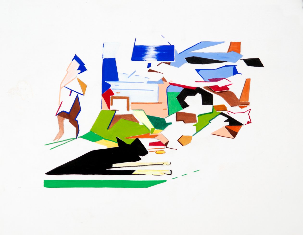 肯尼迪（风景），2019（纸上水粉画） 作者 达伦·科菲尔德