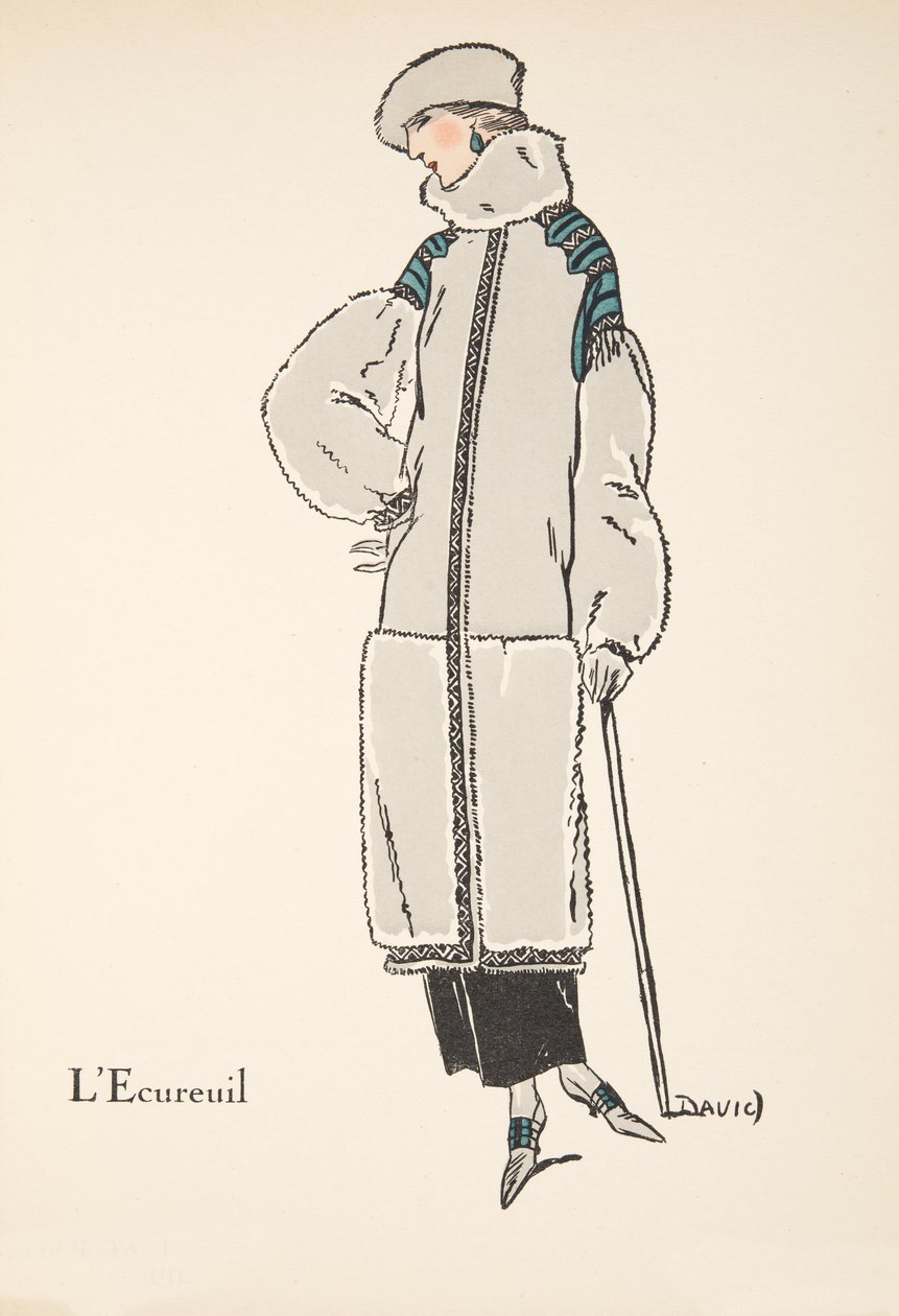 LEcureuil，来自时装系列，1922年（pochoir print） 作者 戴维