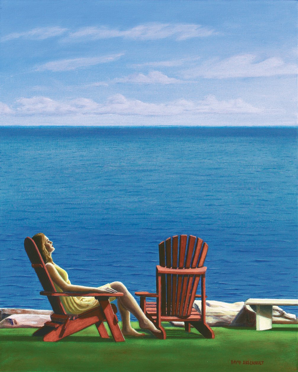 Solitary Refinement，2014，布面油画 作者 大卫·阿森诺（David Arsenault）