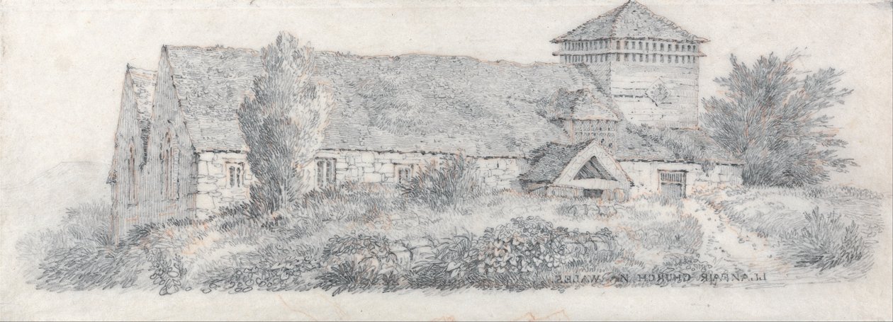 北威尔士Llanfair教堂关于山水画和水彩效果的论文 作者 大卫·考克斯