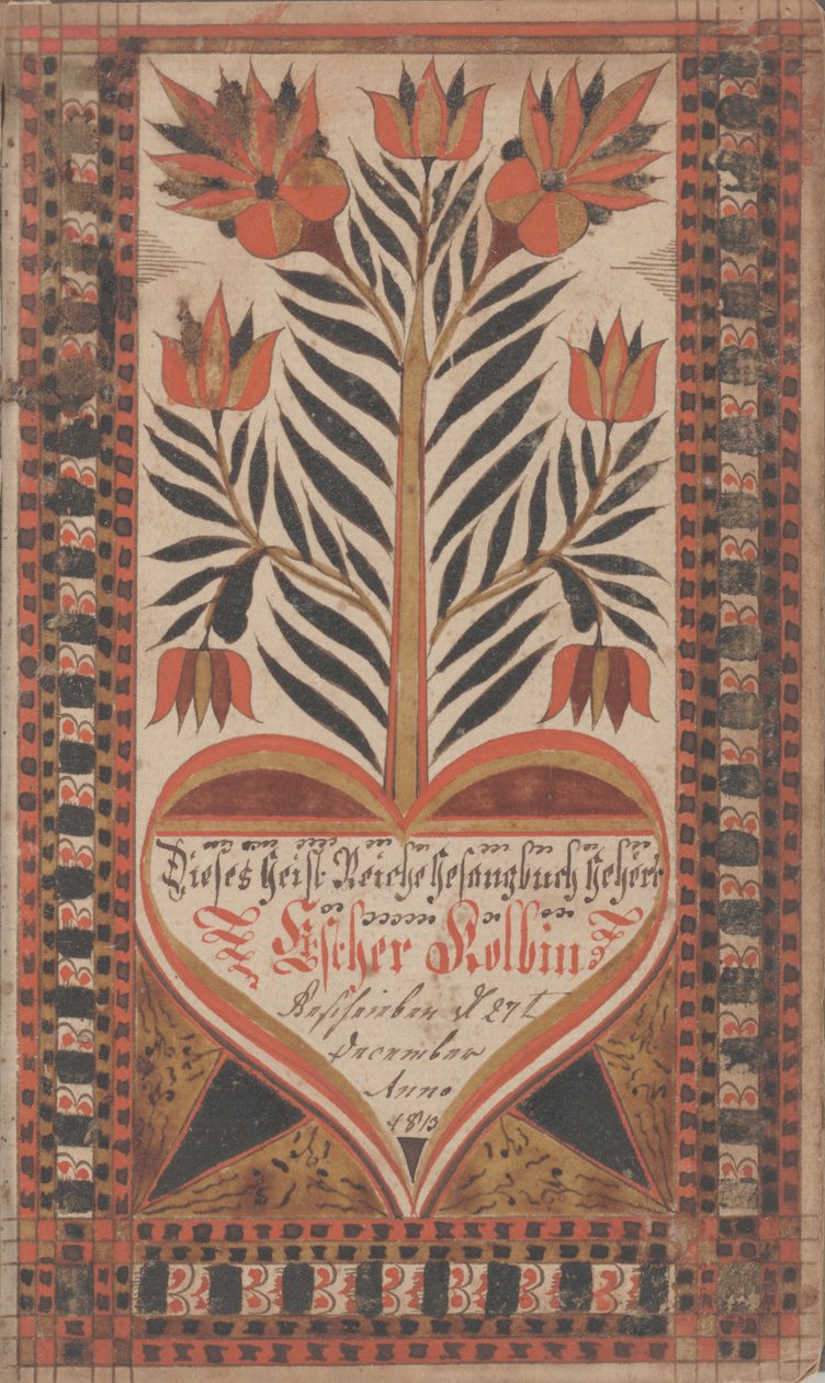 Esther Kolb的书签，1813年12月27日（纸上的墨水和颜色） 作者 大卫·库尔普