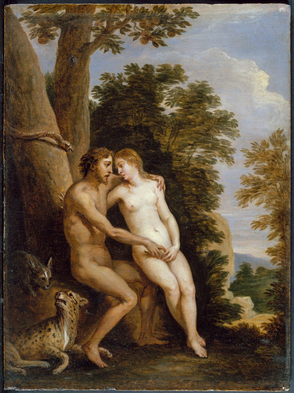 亚当和夏娃 作者 大卫·特尼尔斯（David Teniers）