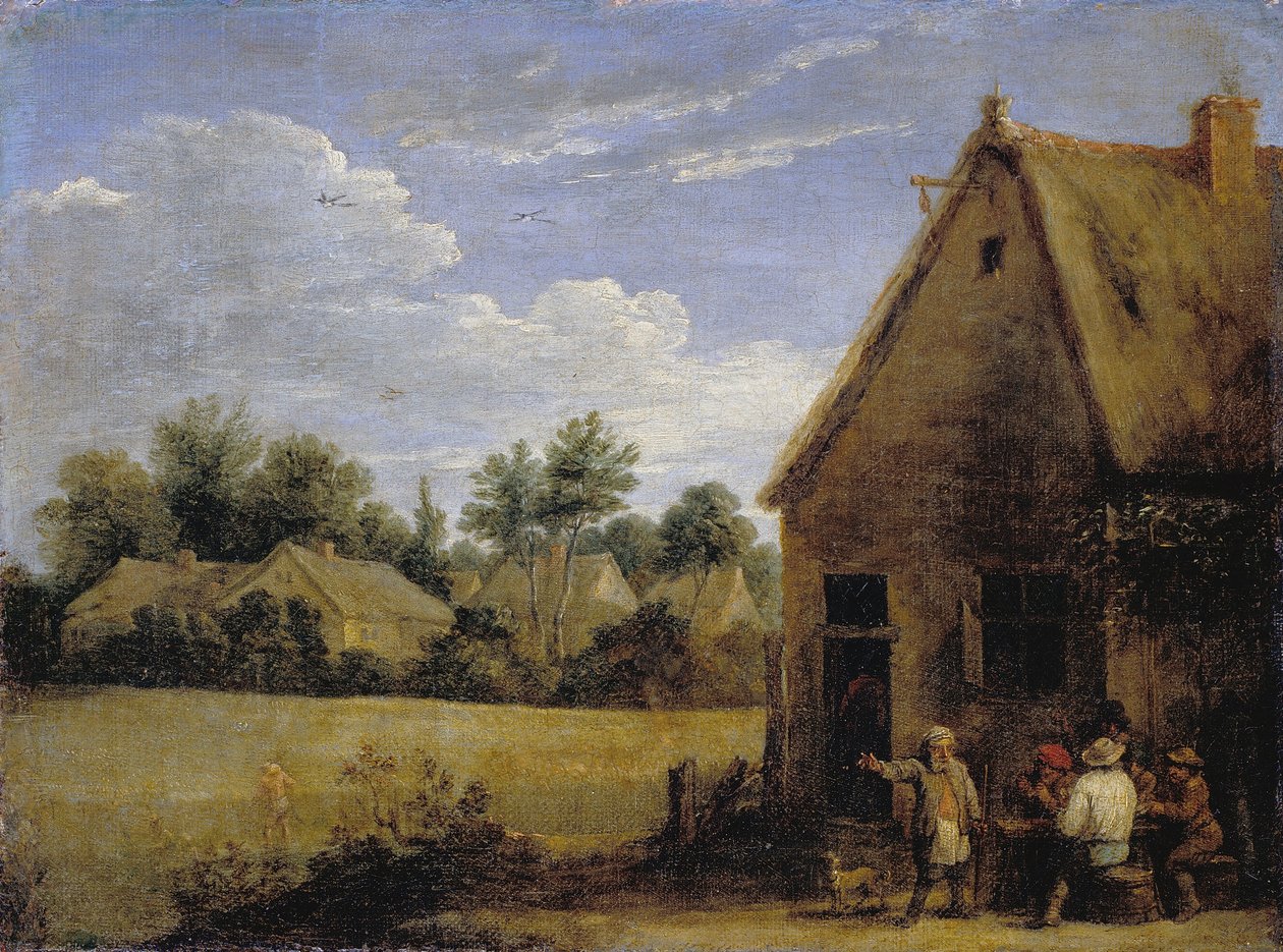 小屋与农民玩纸牌 作者 大卫·特尼尔斯（David Teniers）