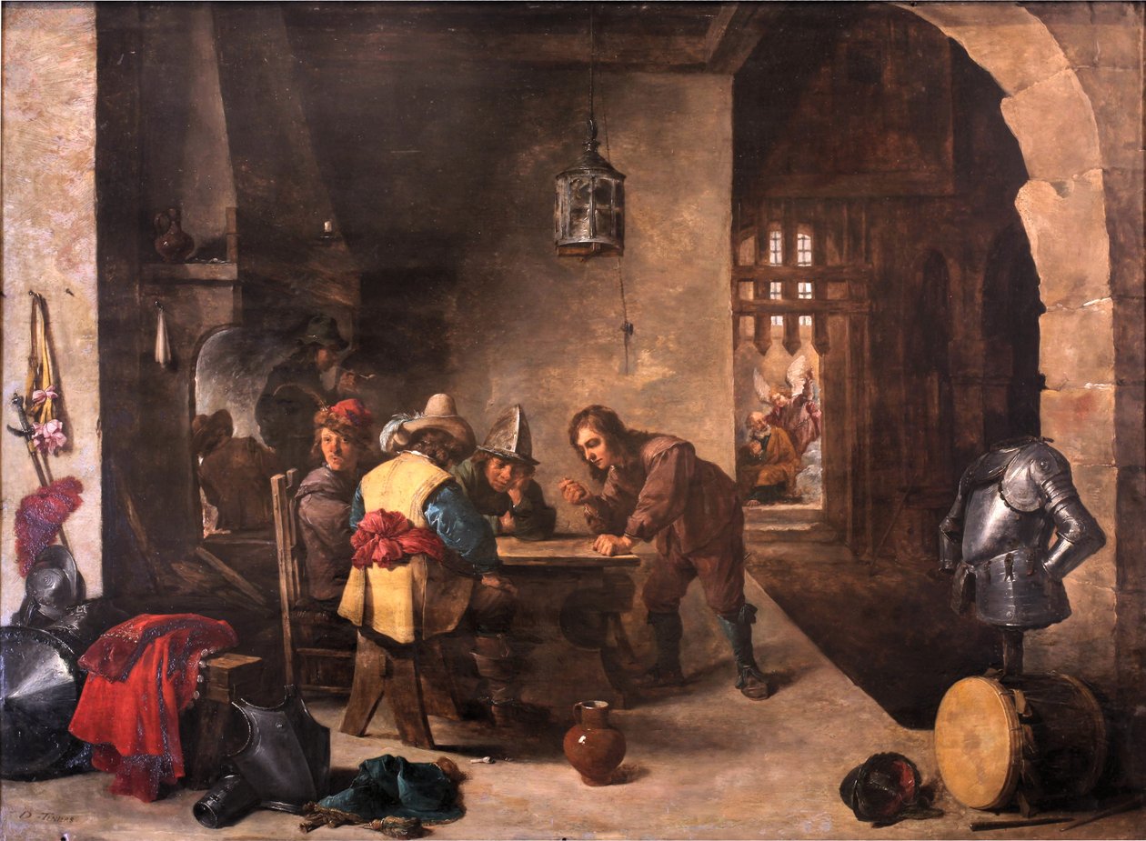 卫兵与圣彼得交付 作者 大卫·特尼尔斯（David Teniers）