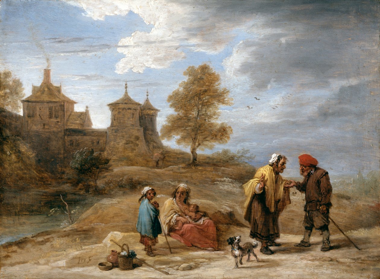 景观中的吉普赛人 作者 大卫·特尼尔斯（David Teniers）