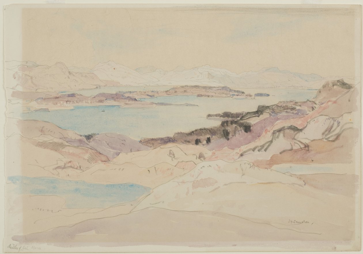 The Loc of Loch Maree（铅笔和纸上的wc） 作者 戴维·杨·卡梅伦