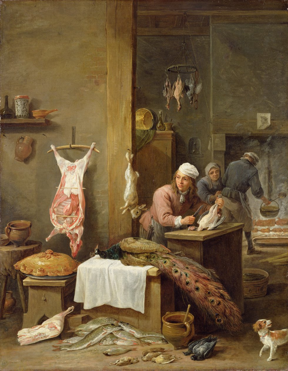 在厨房里，1669年 作者 大卫·特尼尔斯（David Teniers）