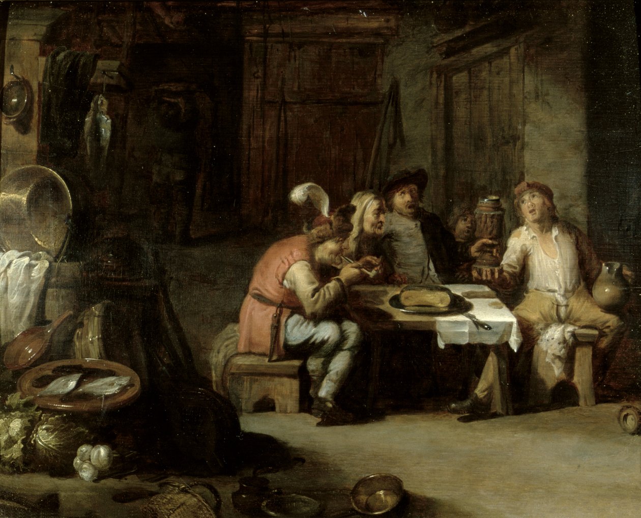 Alehouse的内部，c.1630s 作者 大卫·特尼尔斯（David Teniers）