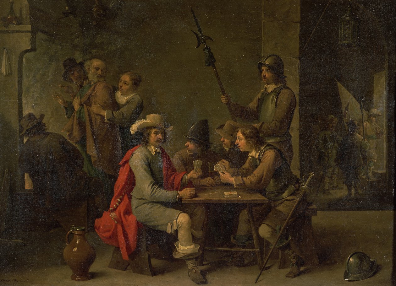 拒绝圣彼得，1646年 作者 大卫·特尼尔斯（David Teniers）