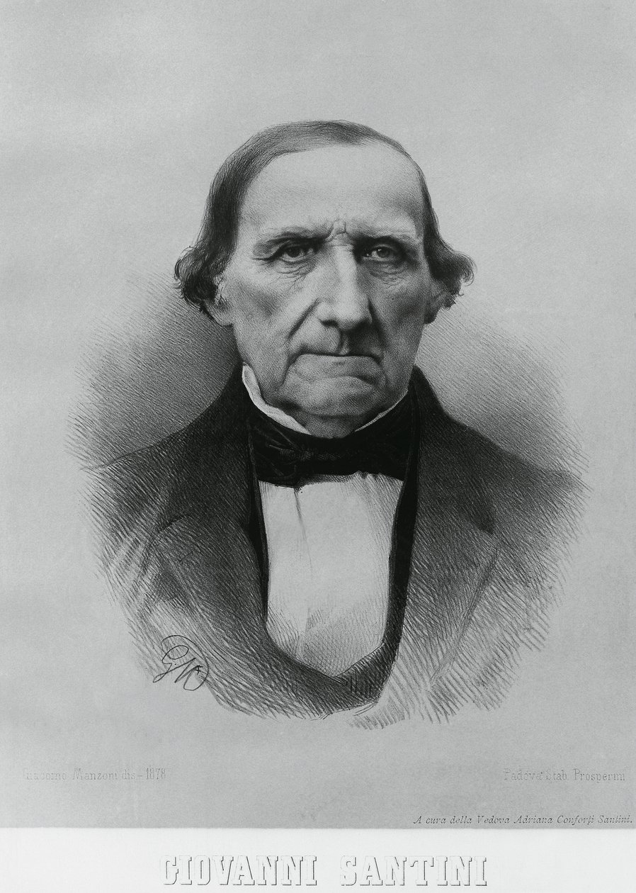 乔瓦尼-桑蒂尼（1787-1877）肖像，意大利天文学家、数学家和科学家 作者 WG（后）塞耶