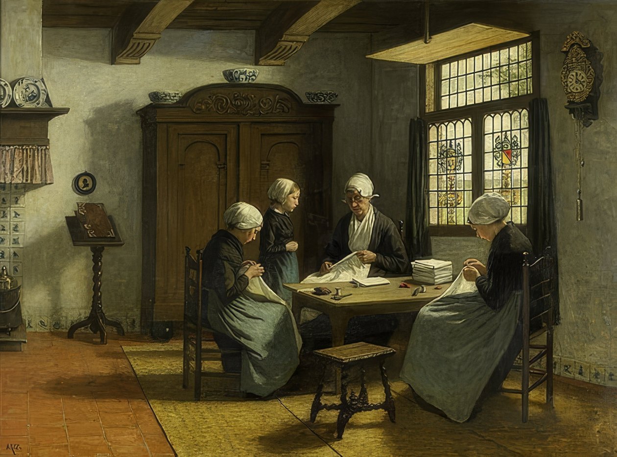 Katwijk-Binnen的Waisenhaus。嗯1870-90 作者 大卫·阿道夫·康斯坦特·阿兹