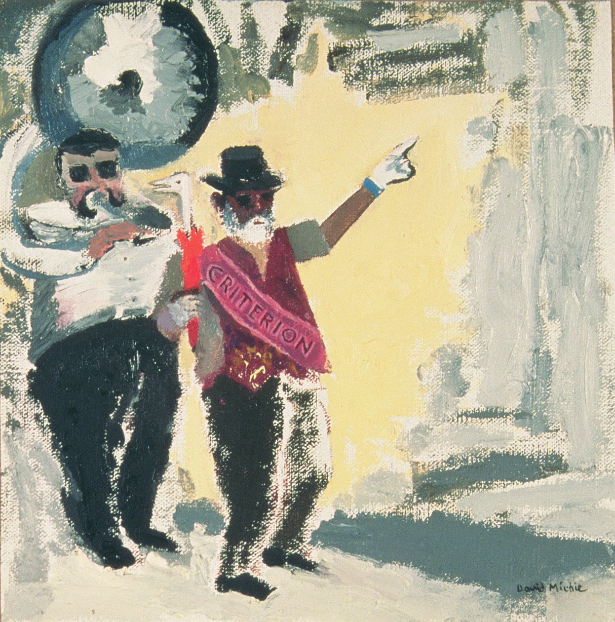 与 Big Al 一起领导 Criterion 爵士乐队（布面油画，船上） 作者 大卫·艾伦·雷德帕特·米奇