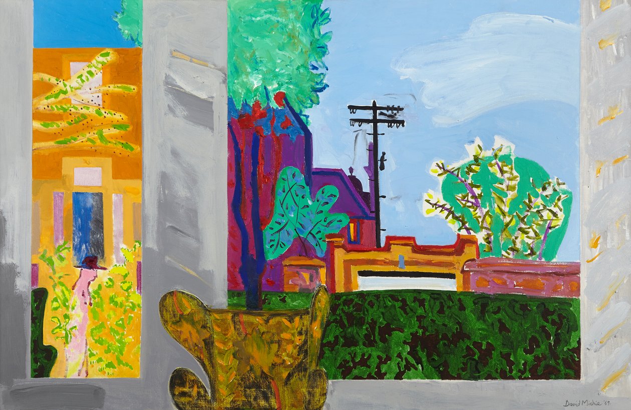 粉红人路过，c.1995-96（布面油画） 作者 大卫·艾伦·雷德帕特·米奇