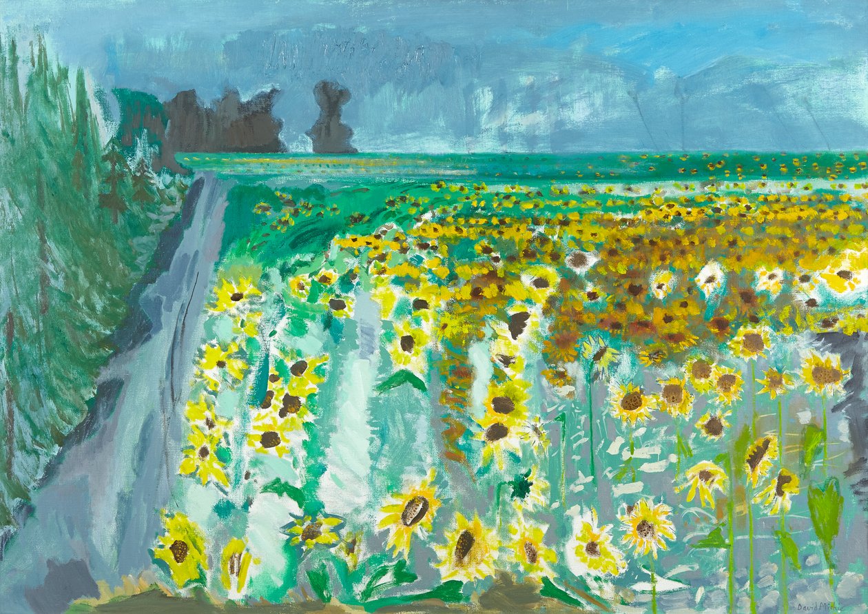 向日葵与米斯特拉尔》，2002 年（布面油画） 作者 大卫·艾伦·雷德帕特·米奇