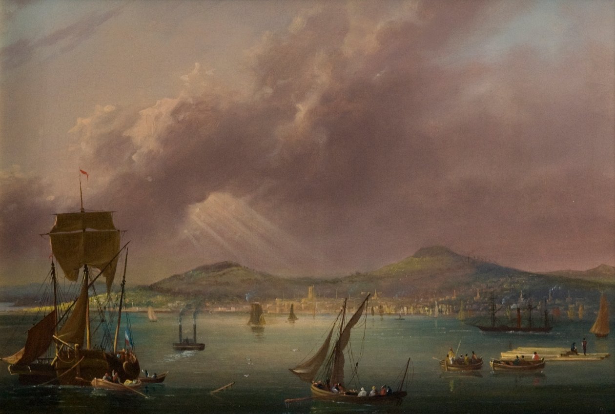 Dundee from the River, c.1835 (oil on canvas)   1401696   zh       chinese Successfully Translated  Original: After the Battle of Ethandun (Edington), 878, illustration from Hutchinsons Story of the British Nation, c.1920 (litho) Translat: After the Battle 作者 大卫·安杰洛·安德鲁斯