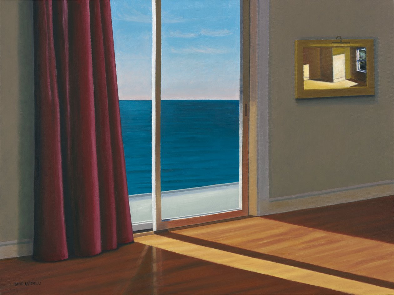 海边空房间里的太阳，2018（布面油画） 作者 大卫·阿森诺（David Arsenault）