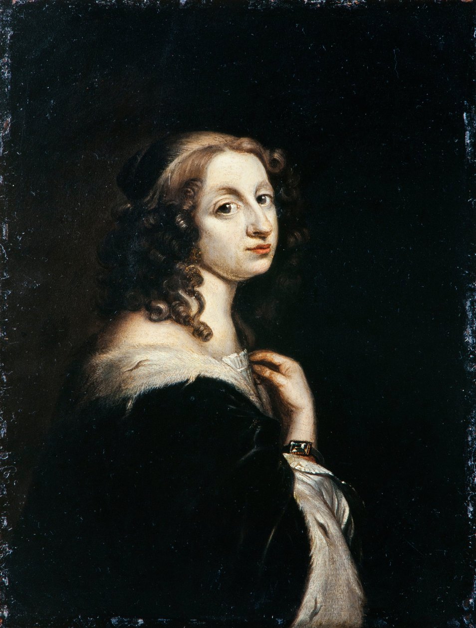 瑞典皇后克里斯蒂娜女王肖像1626-1689，c。 1650 作者 大卫·贝克