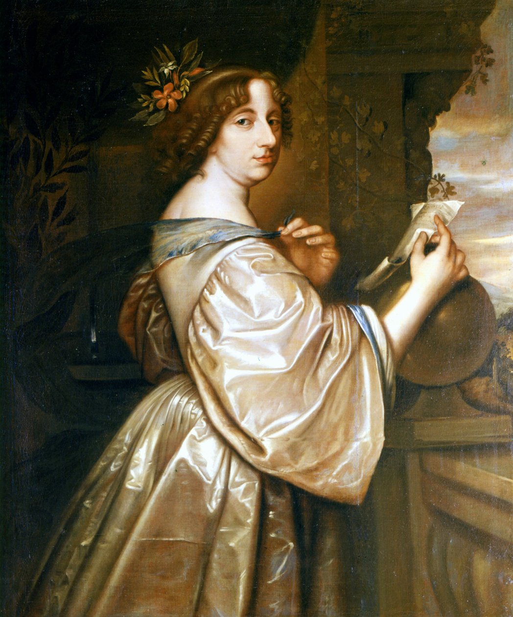 瑞典女王克里斯汀 (1626-1689) 的肖像。 大卫·贝克 (David Beck) 的画作，保存在 Gripsholm 城堡。 作者 大卫·贝克