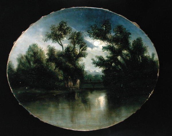 风景（布面油画） 作者 大卫·布斯蒂尔·鲍泽（David Bustill Bowser）