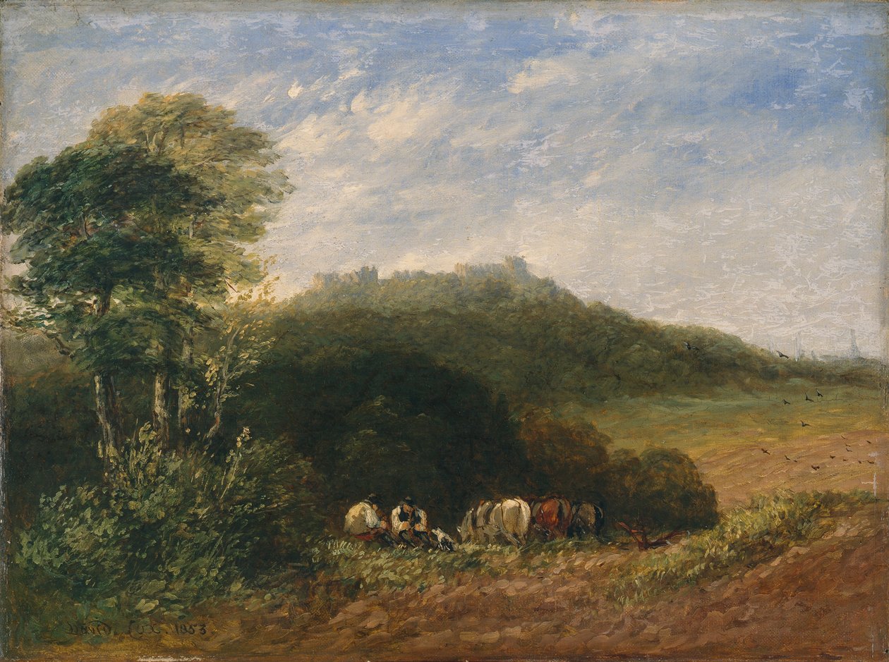 达德利城堡； 1853（布面油画） 作者 大卫·考克斯